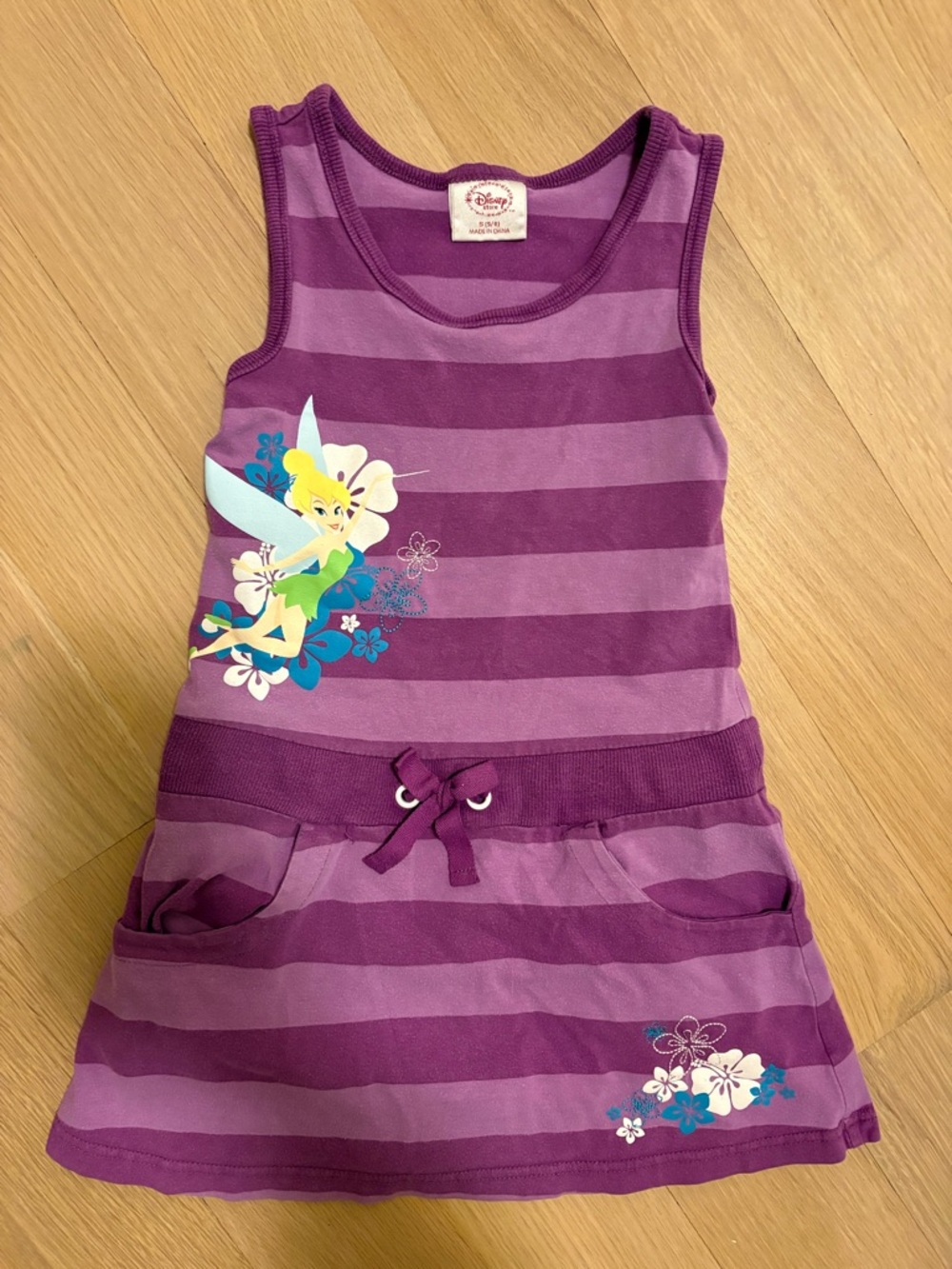 Disney Purple Striped Tinker Bell Tank Dress